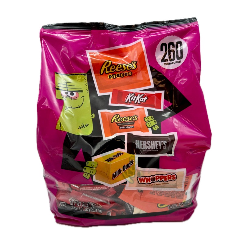 HERSHEY’S 260 Piece Halloween Chocolate Miniatures Assortment – 81.51oz