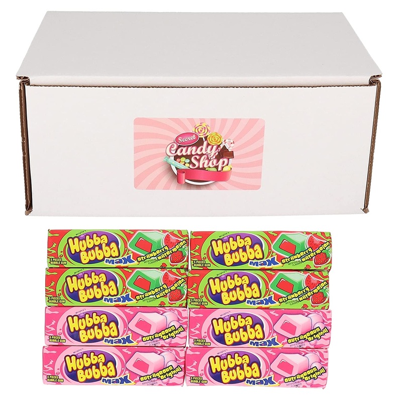 Hubba Bubba Max Bubble Gum Variety Pack (4 of each, total of 8 packs. Total of 40 pieces)