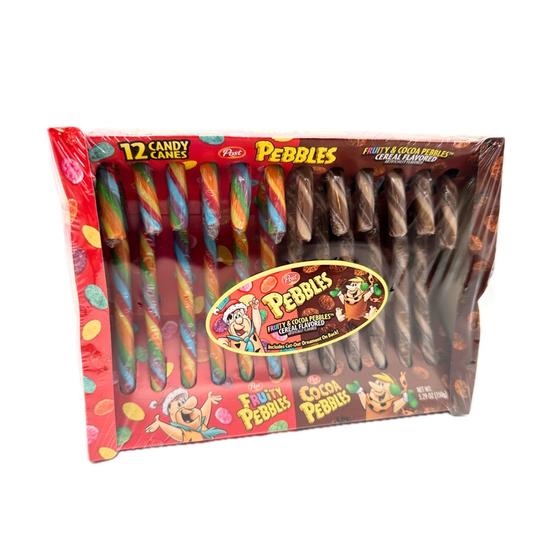 Pebbles Cereal Flavored Candy Canes – 12ct