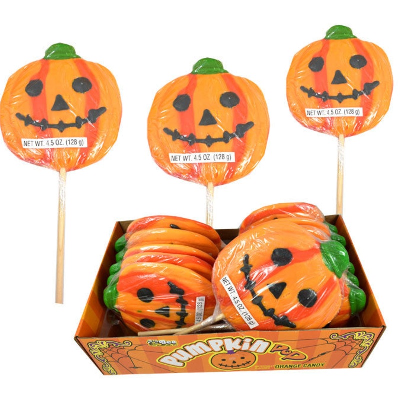 Pumpkin Lollipops Large 12 Count