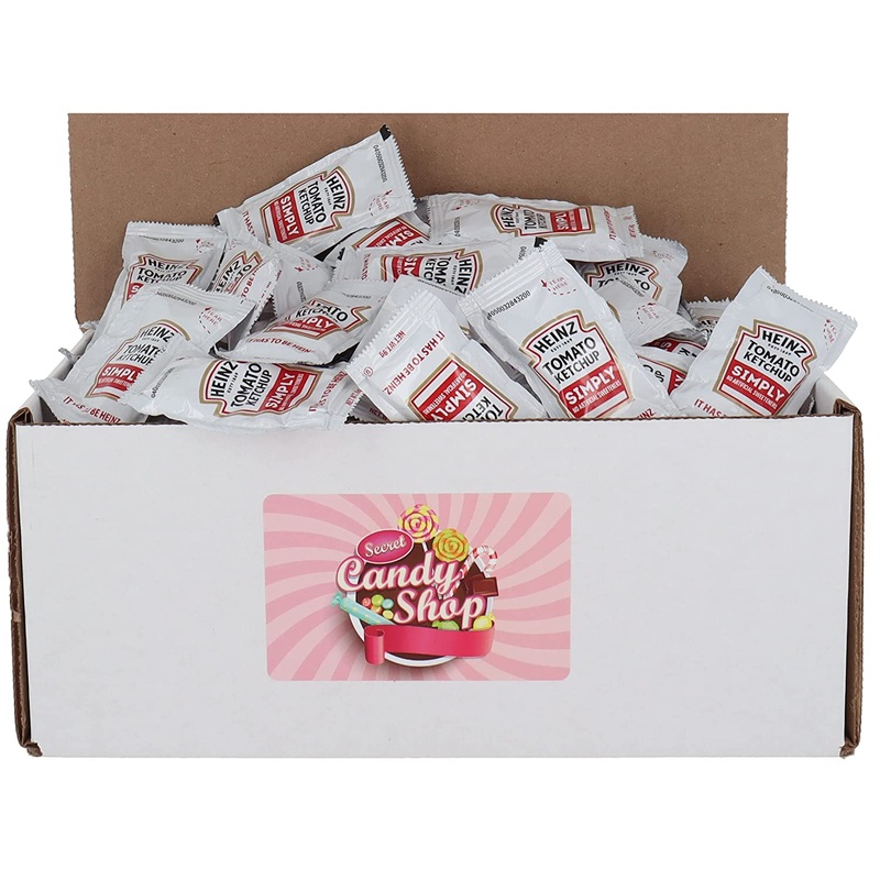Simply Heinz Ketchup Individual Size Packets Bulk in Box (Pack of 100)