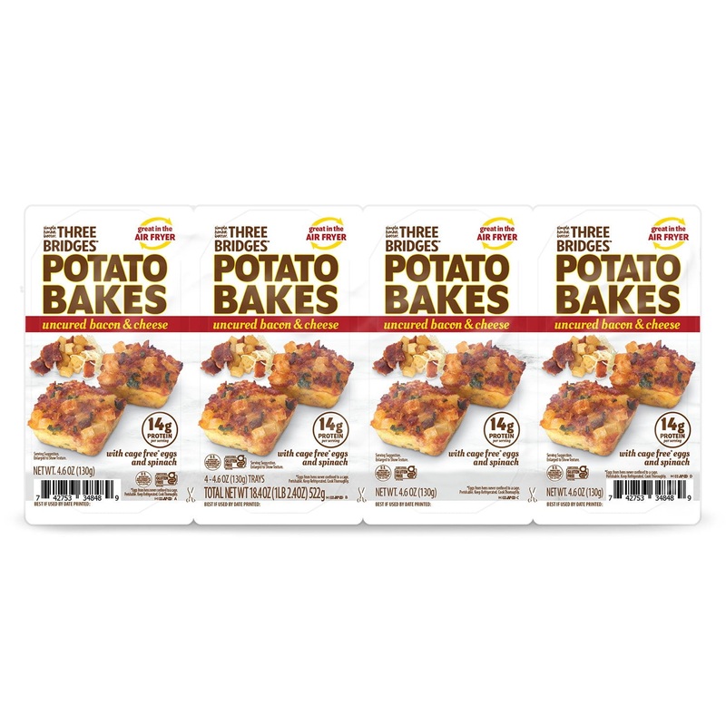 Three Bridges Uncured Bacon Potato Bakes, 4.6 oz., 4 pk.