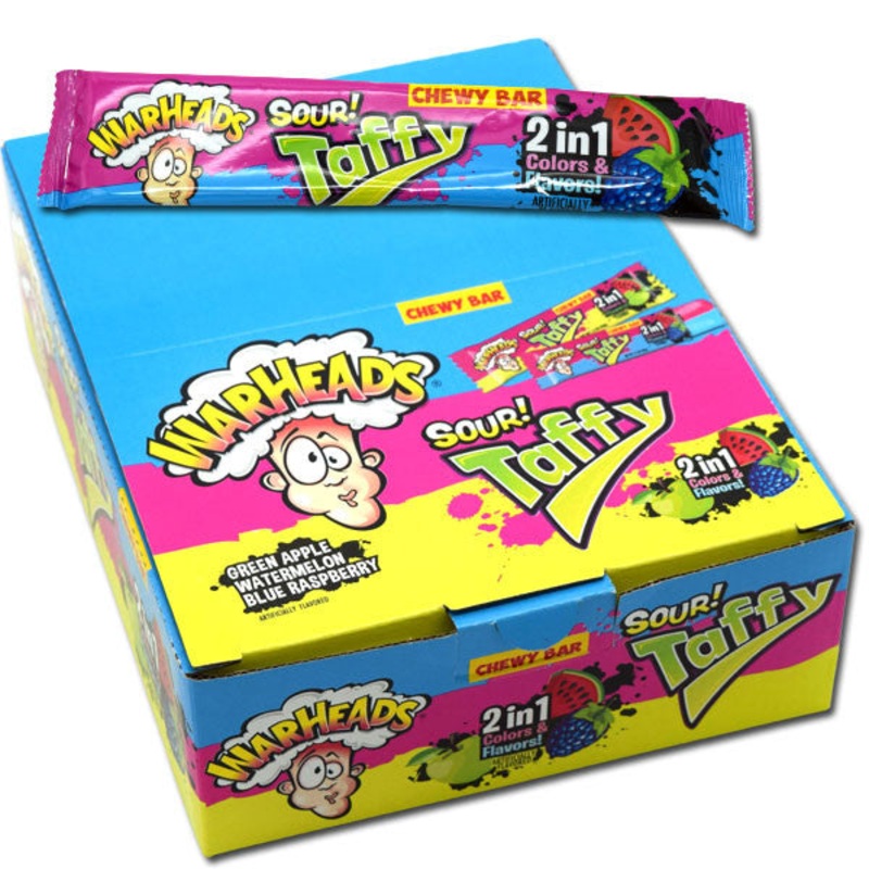 Warheads Sour Taffy 24 Count