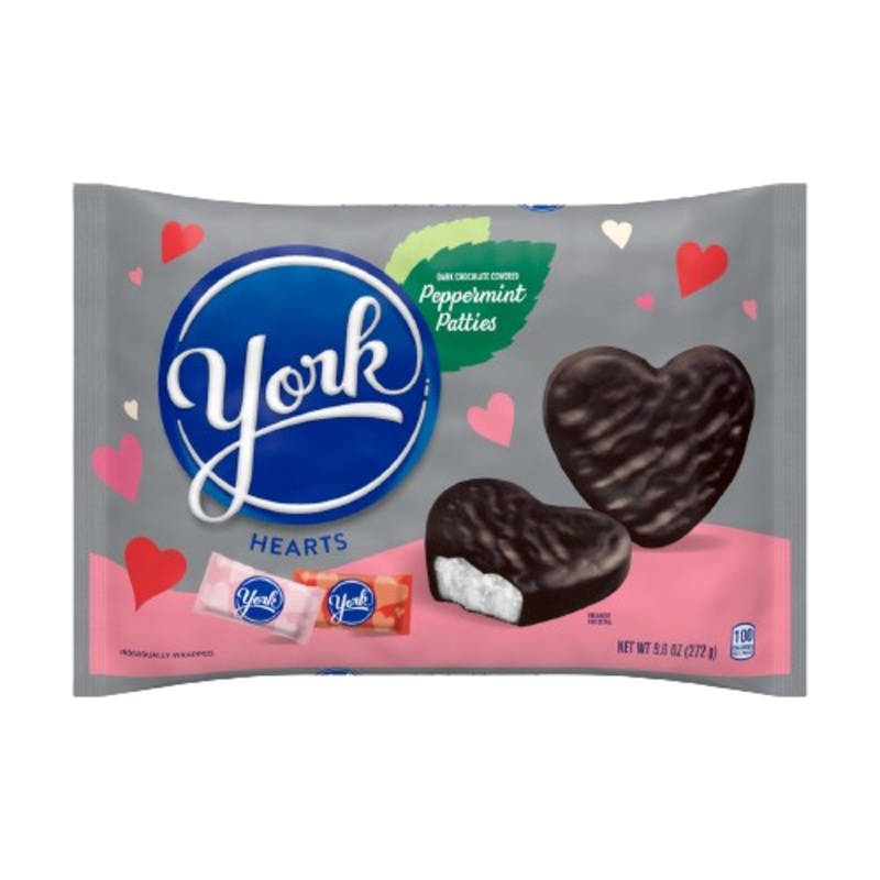 York Valentine’s Peppermint Patties Hearts 9.6 oz. Bag