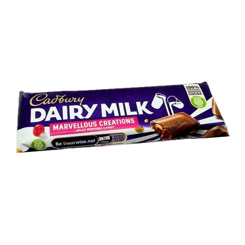 Cadbury Dairy Milk Marvelous Creations Jelly Popping Candy Chocolate Bar – 47gr / 24ct