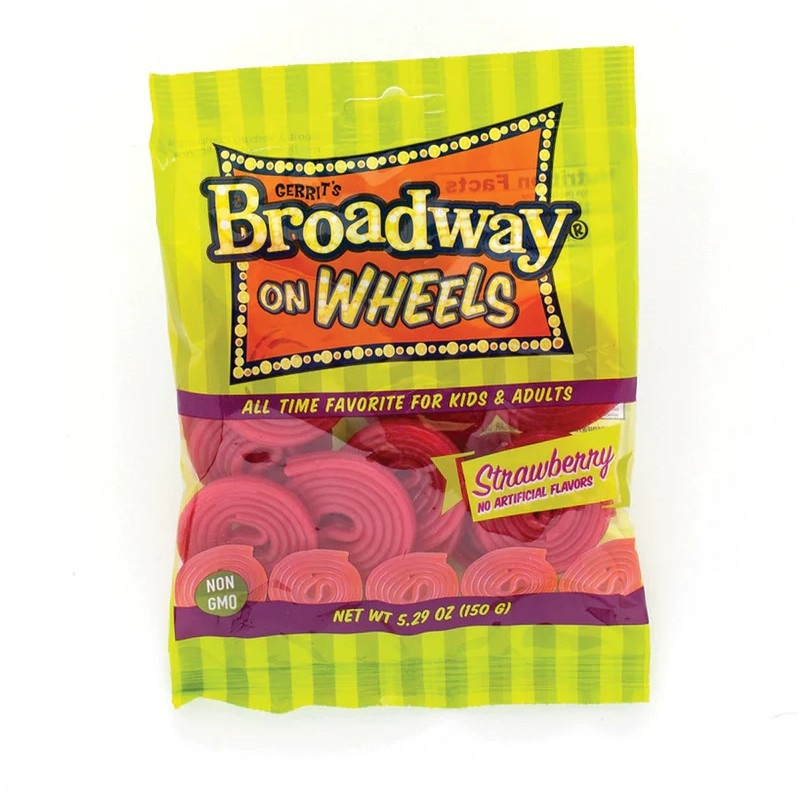 Gerrit’s Broadway on Wheels Strawberry Licorice Wheels – 5.29-oz. Bag