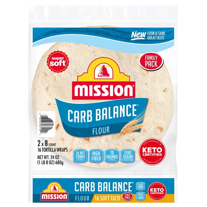 Mission Carb Balancen 8″ Soft Taco Flour Tortillas, 16 ct.