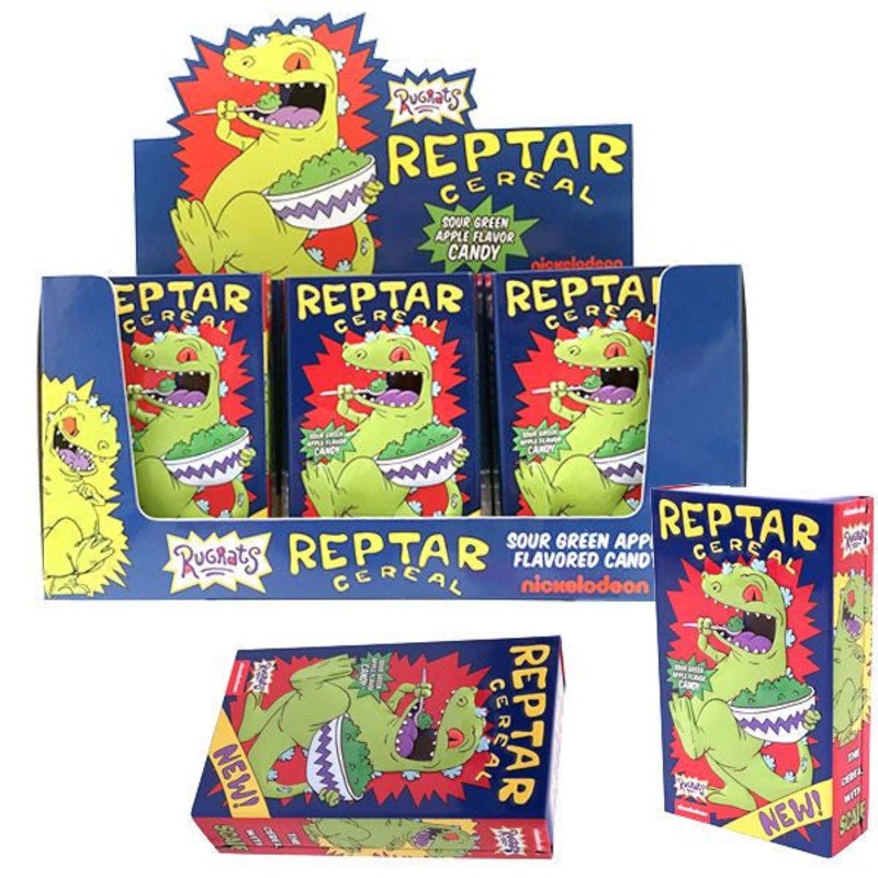 Nickelodeon Reptar Cereal Candy in Tins 12 Count