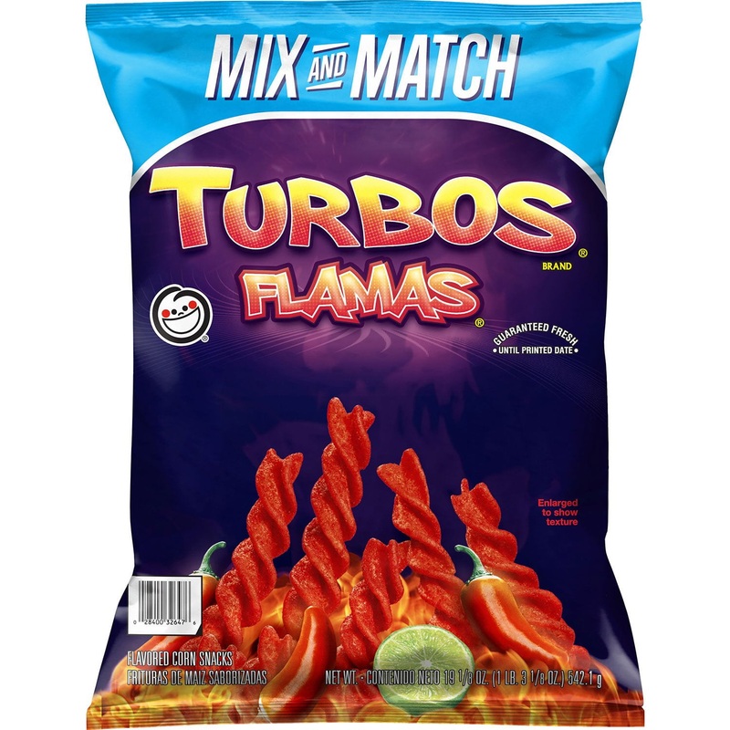 Sabritas Turbos Flama Corn Snacks, 19.125 oz.