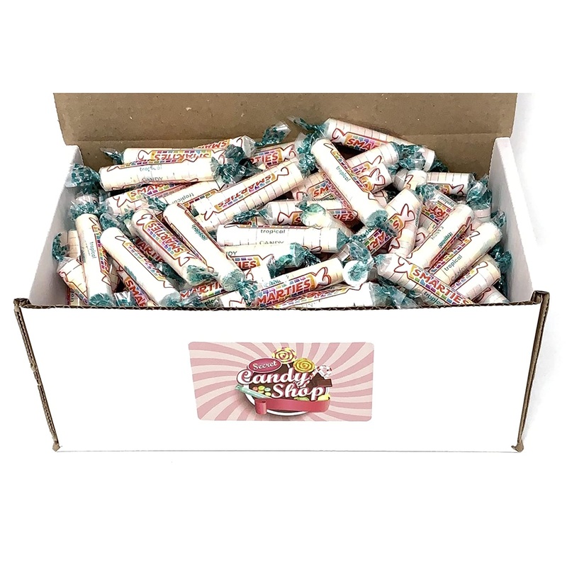 Smarties Tropical Candy Rolls Bulk in Box, 2lb (Individually Wrapped)