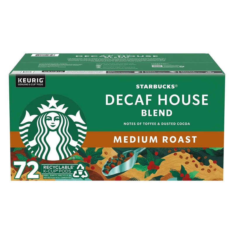 Starbucks Decaf House Blend Medium Roast K-Cup Coffee Pods, 72 ct.