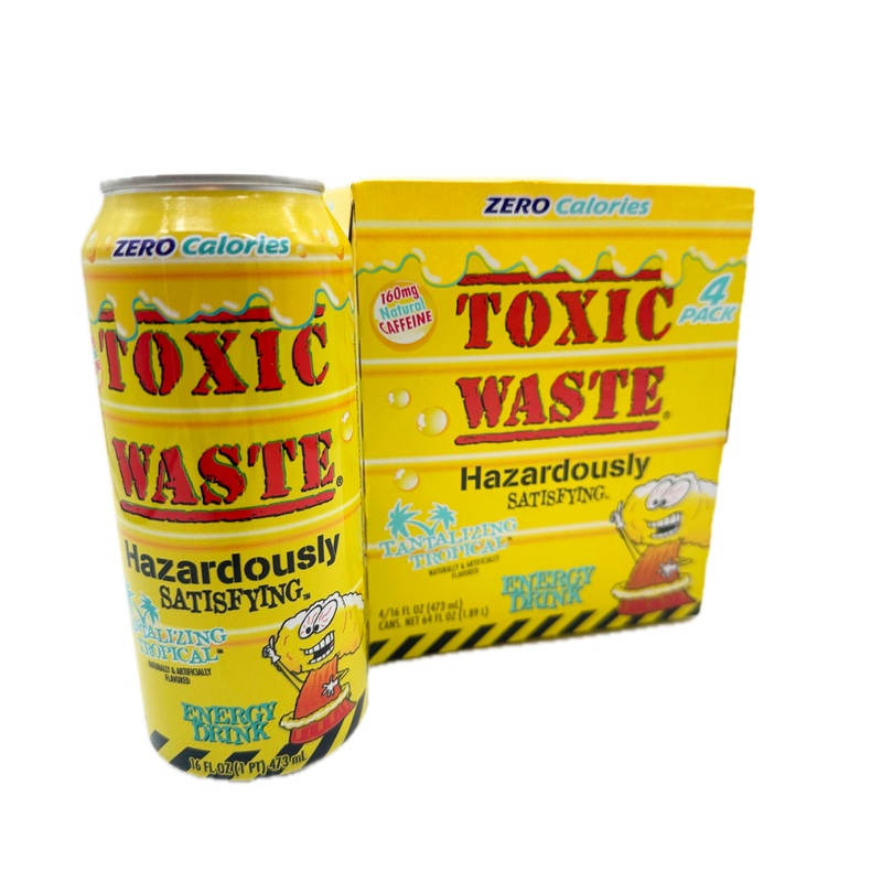 Toxic Waste Tantalizing Tropical Energy Drink – 16oz / 4ct