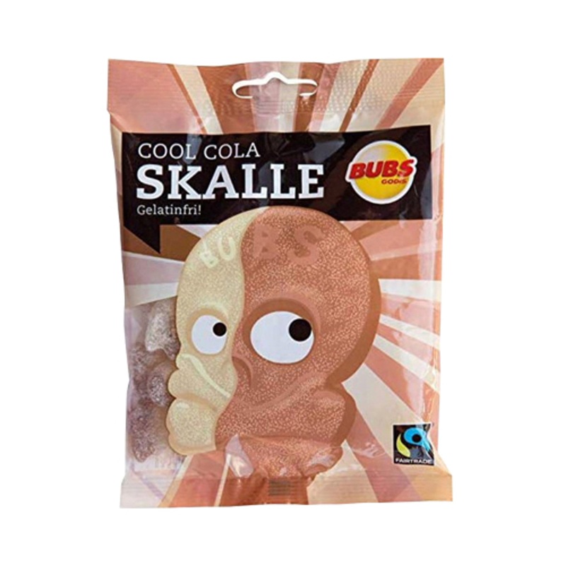 BUBS GODIS SWEDISH CANDY – COOL COLA SOUR FOAM SKULLS