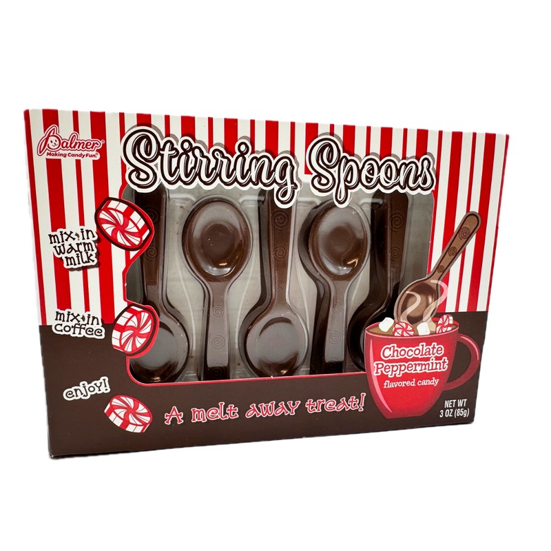 Chocolate Peppermint Stirring Spoons – 3oz / 5ct