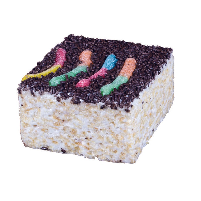 Crispery Worms in Dirt Crispycake