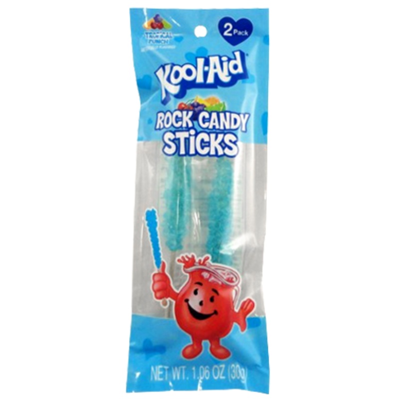 Kool-Aid Valentine’s Rock Candy 2 pack Tropical Punch 1.06 oz. Bag
