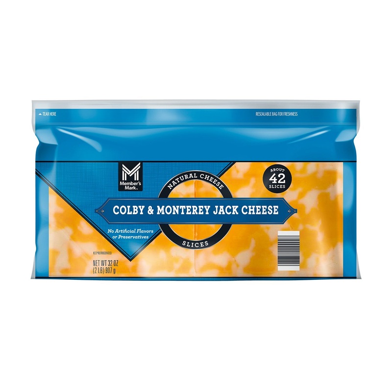 Member’s Mark Sliced Colby Jack Cheese, 2 lbs.