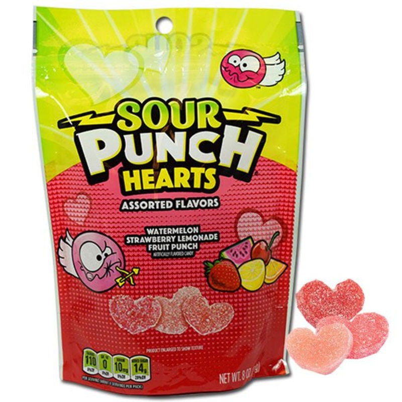 Sour Punch Valentine’s Hearts 8oz
