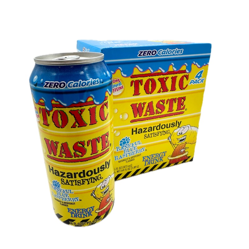 Toxic Waste Baneful Blue Raspberry Energy Drink – 16oz / 4ct