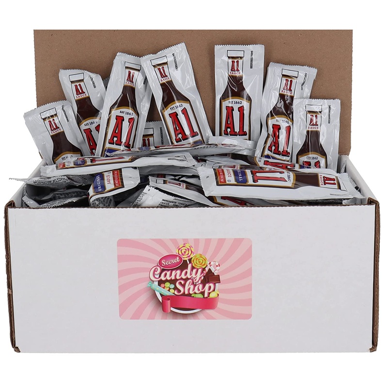 A1 Steak Original Sauce Single Serve Packets Bulk in Box (Pack of 50)
