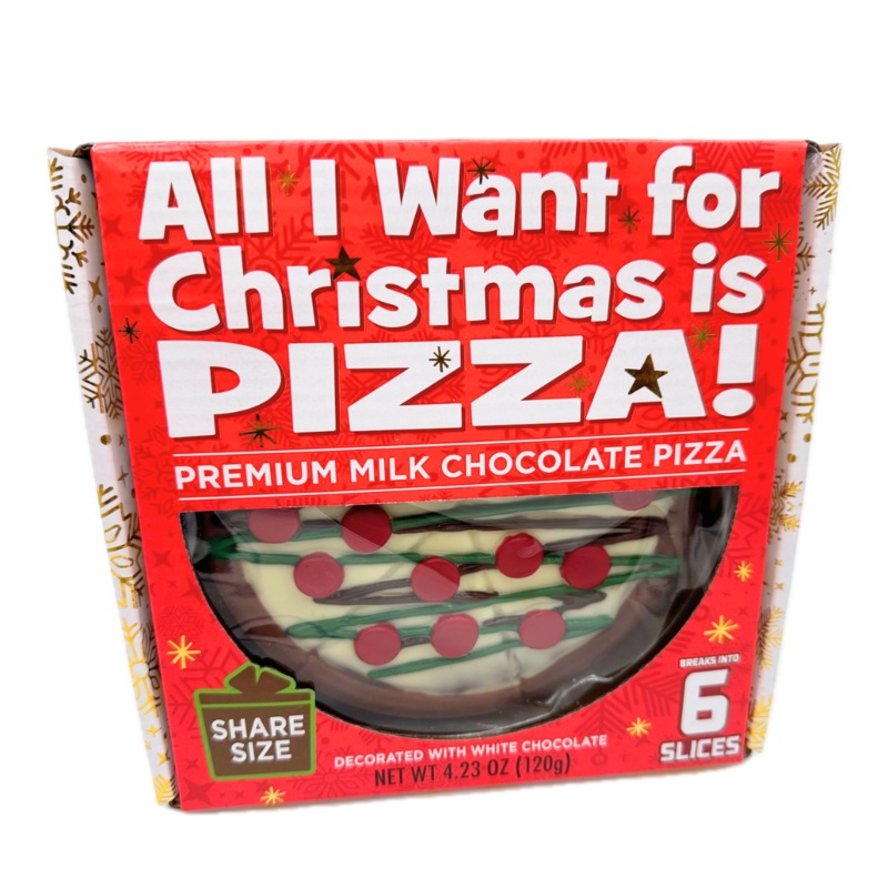 All I Want for Christmas Premium Milk Chocolate Pizza – 4.23oz