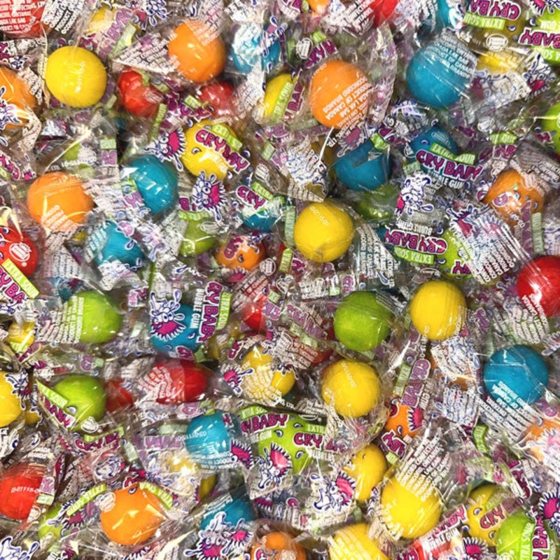 Cry Baby Extra Sour Bubble Gum Wrapped – 850ct / 9.9lb