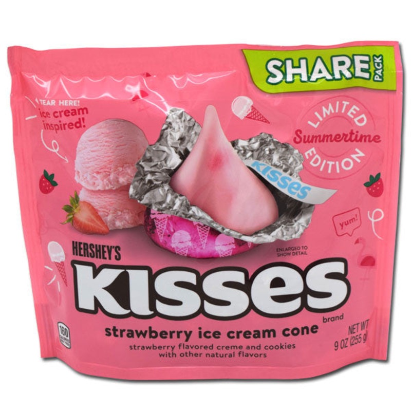 Hershey’s Kiss Strawberry Ice Cream Cone 9oz