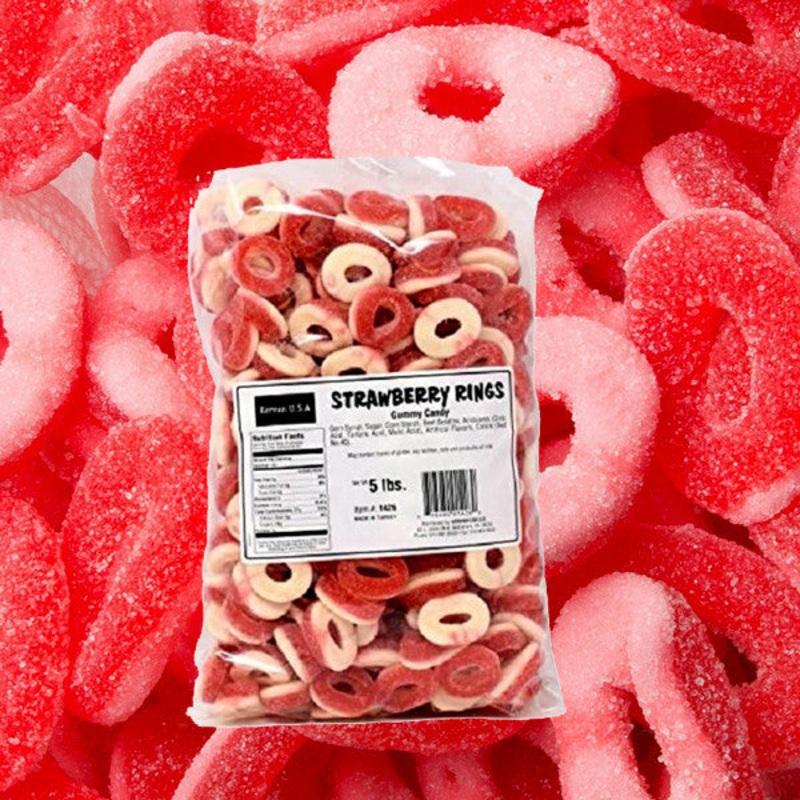 Kervan Strawberry Gummi Rings 5lb