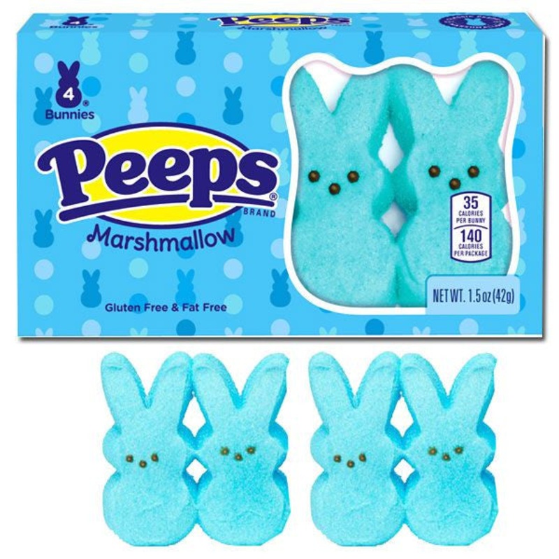 PEEPS Marshmallow Bunnies Blue – 4ct