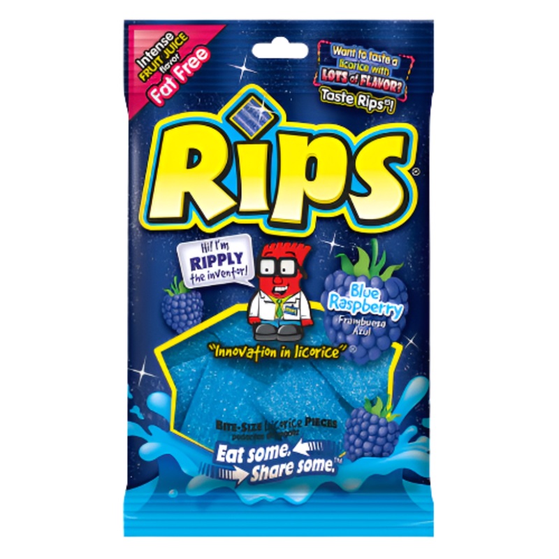 Rips Bite Size Blue Raspberry 4 oz. Bag