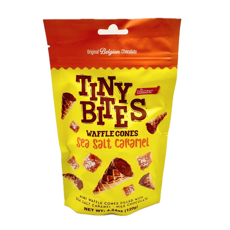 Tiny Bites Mini Sea Salt Caramel Waffle Cones – 4.24oz