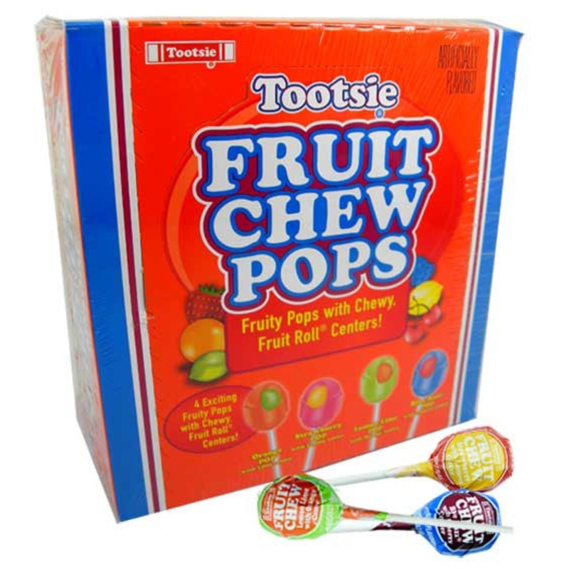 Tootsie Pops Fruit Chew Center Lollipops 48 Count