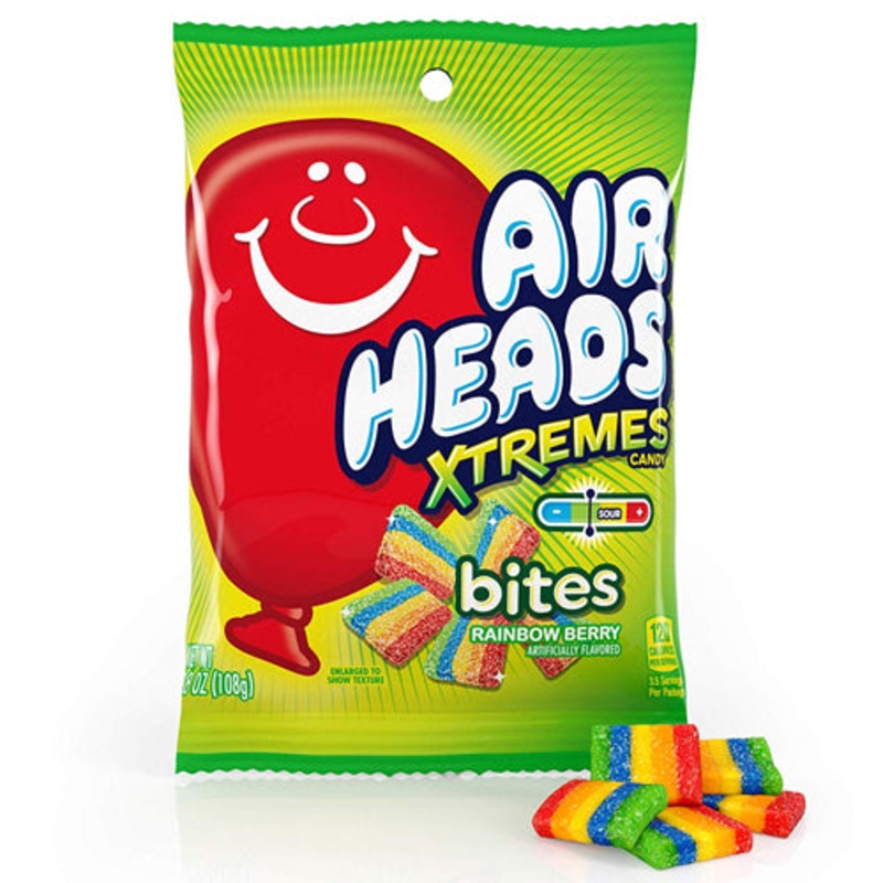 Airheads Xtremes Bites Rainbow Berry Soft & Chewy Candy – 3.8-oz. Bag
