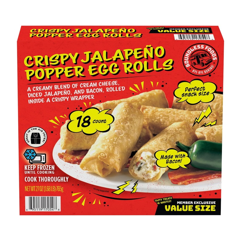Boundless Foods Crispy Jalapeo Popper Egg Roll, Frozen, 18 ct.