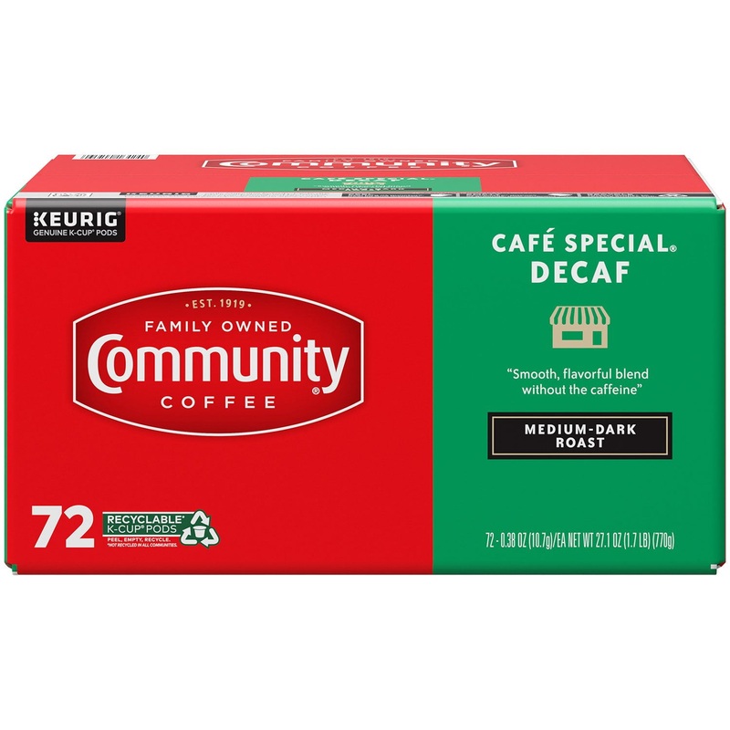 Community Coffee Caf Special Decaf Medium-Dark Roast Single Serve 72 ct.
