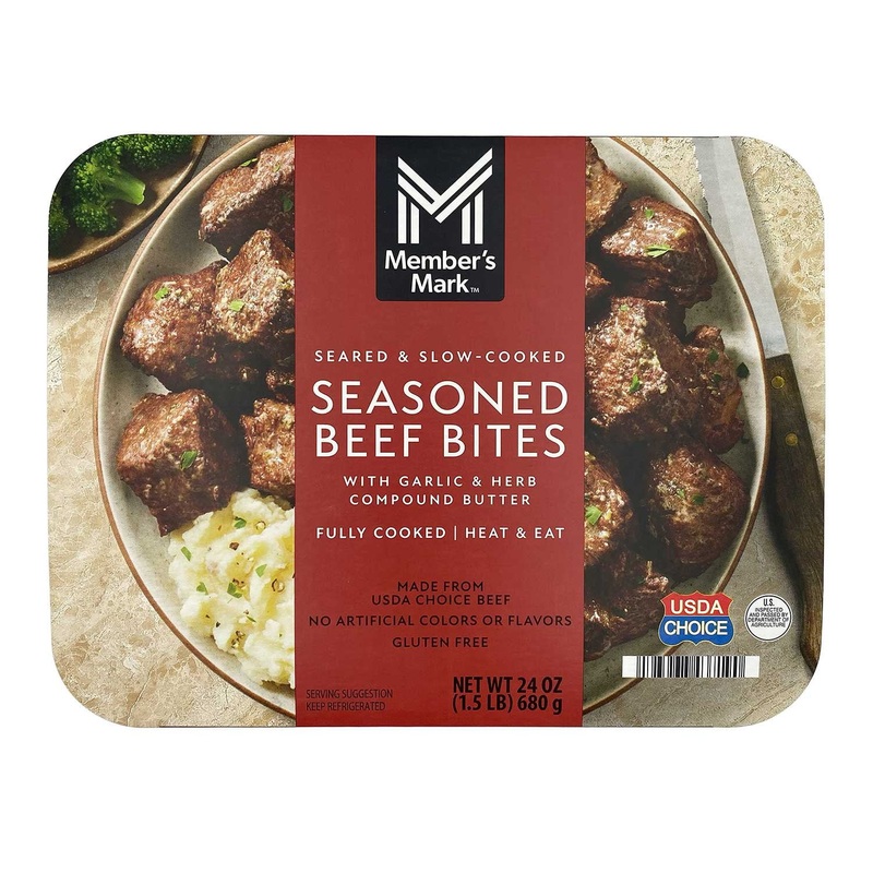 Member’s Mark Seasoned Beef Bites with Garlic and Herb Compound Butter, 1.5 lbs.
