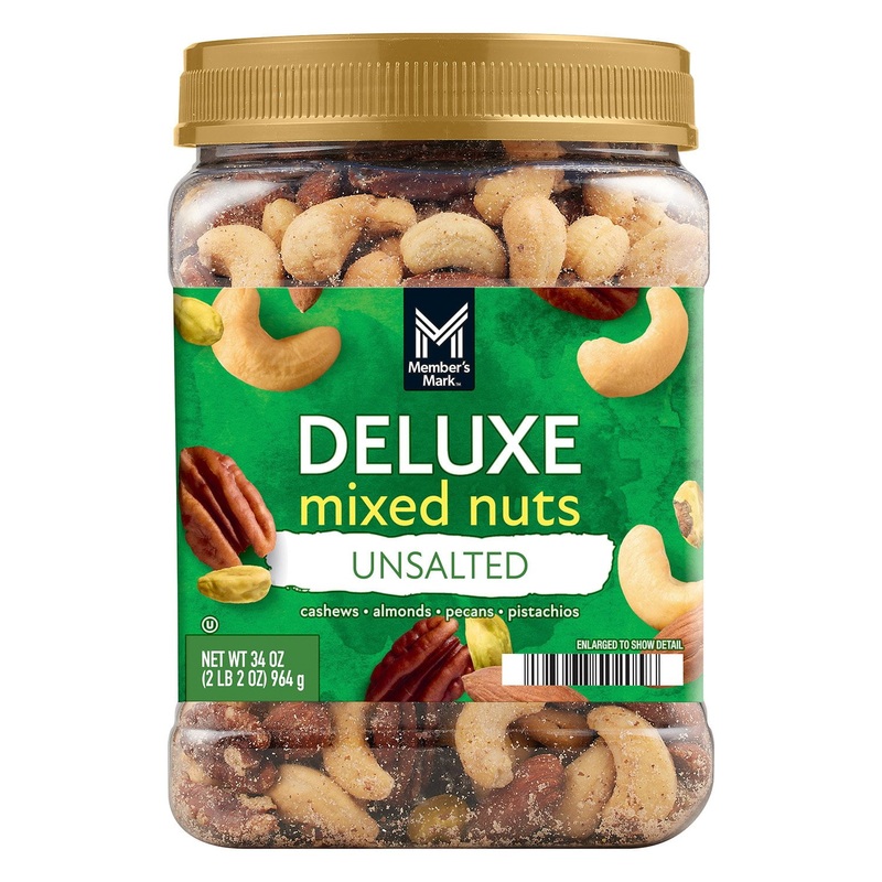 Member’s Mark Unsalted Deluxe Mixed Nuts, 34 oz.
