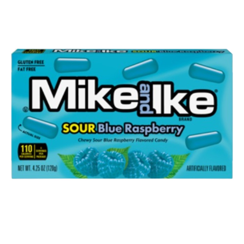 Mike and Ike Sour Blue Raspberry 4.25 oz. Theater Box