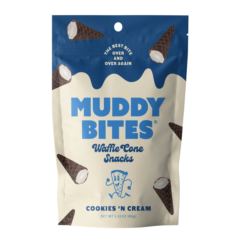 Muddy Bites Cookies ‘n Creme Waffle Cone Snacks – 2.33oz