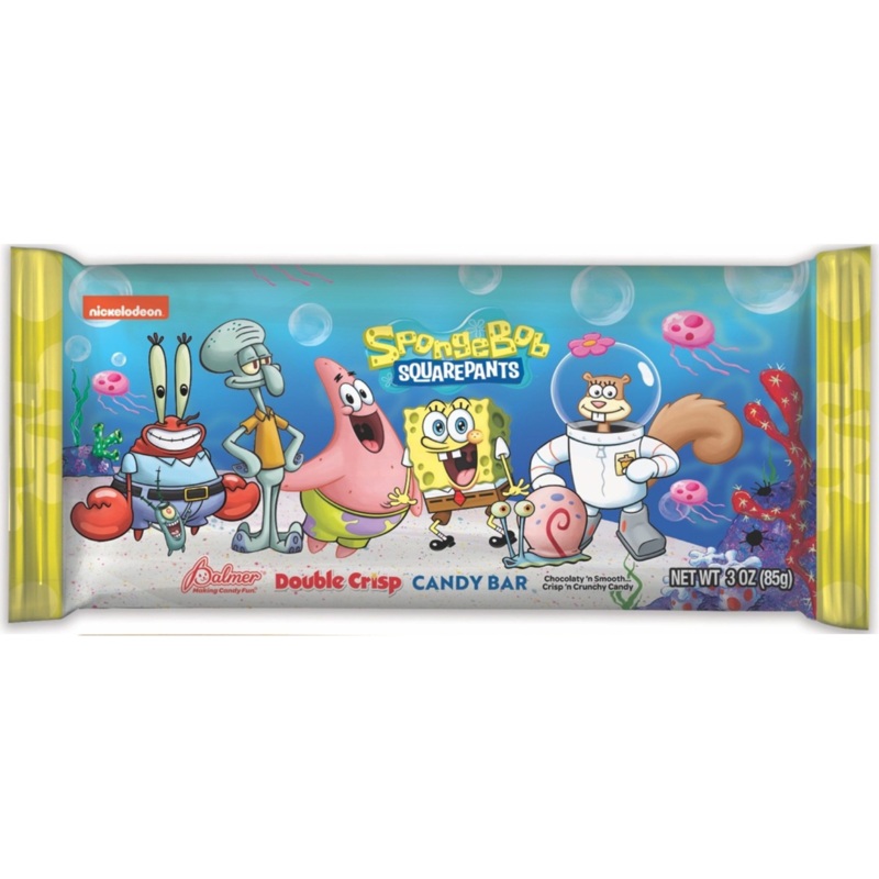 Palmer SpongeBob SquarePants Double Crisp Candy Bar – 3oz / 18ct