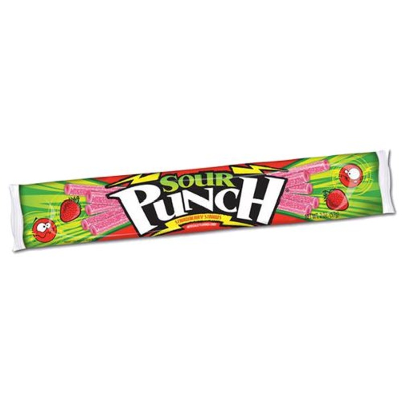 Strawberry Sour Punch Straws Candy – 2-oz. Pack