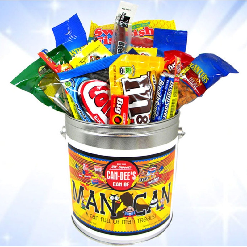 The Man Can! – Can Full Of Man Candies & Snacks!
