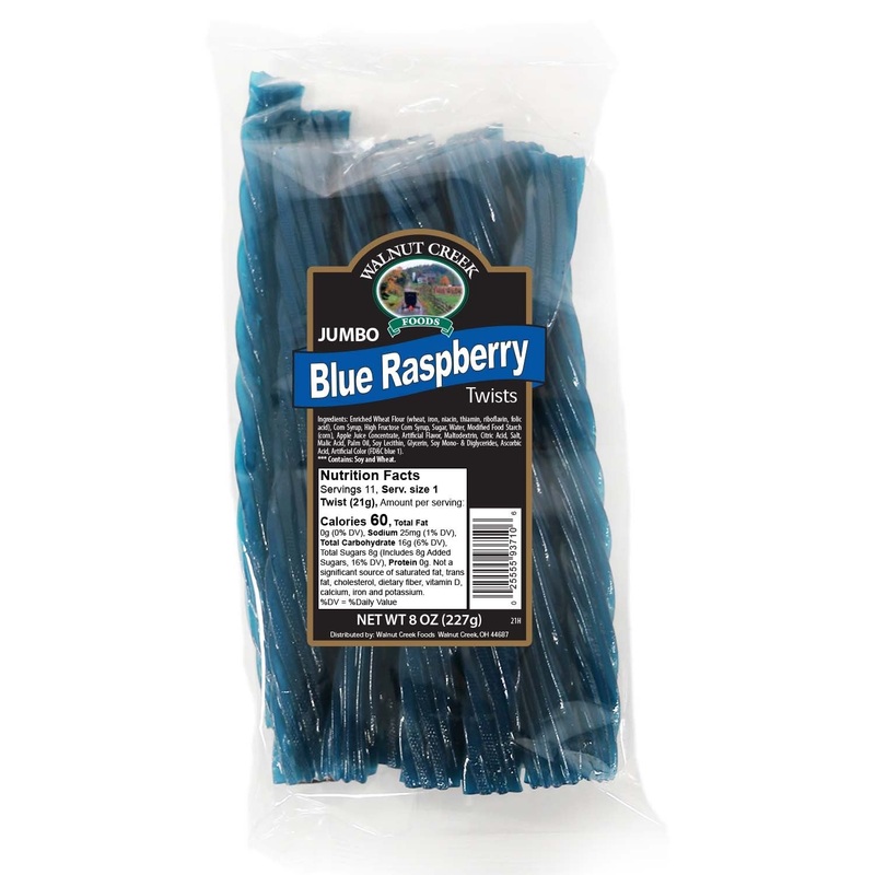 Walnut Creek Jumbo Blue Raspberry Licorice Twists – 8-oz. Bag