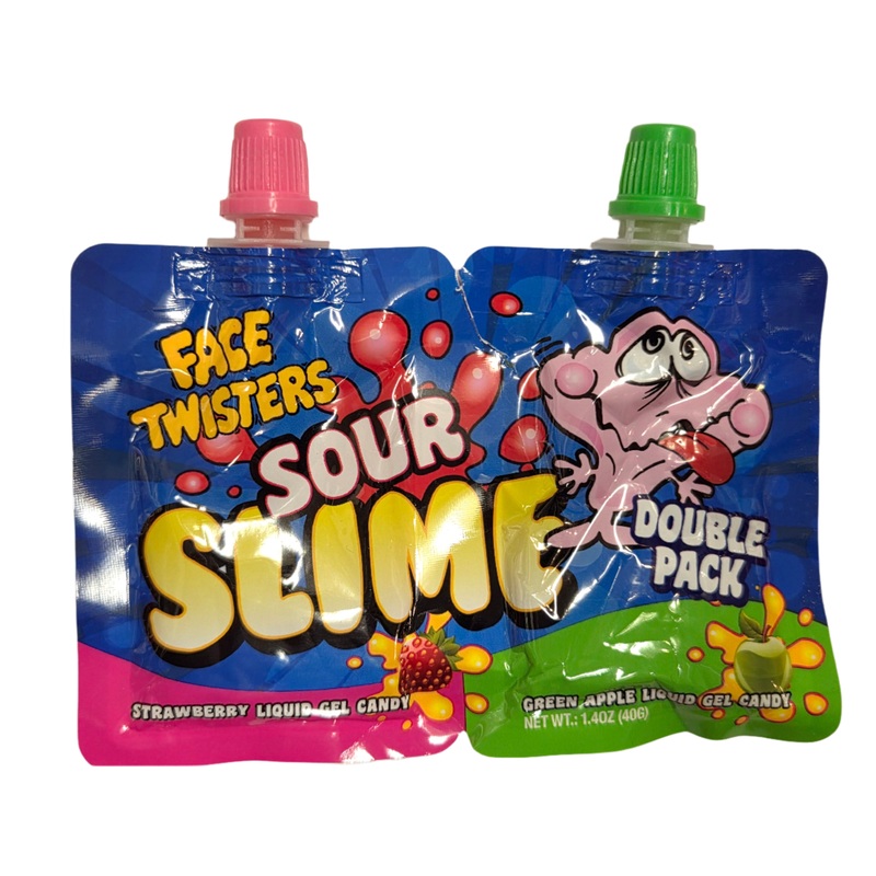 Face Twisters Sour Slime Candy