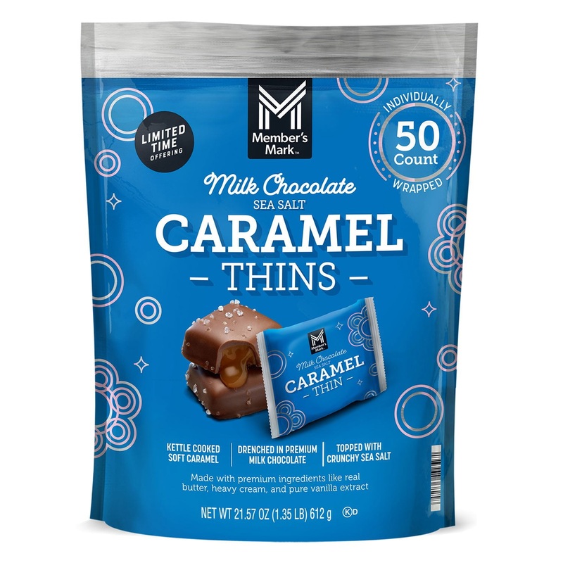 Member’s Mark Milk Chocolate Sea Salt Caramel Thins, 50 ct.