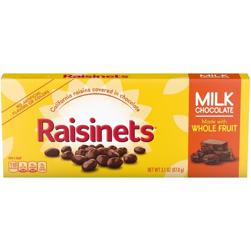 Raisinets Milk Chocolate Covered Raisins – 3.1 oz. Theater Box