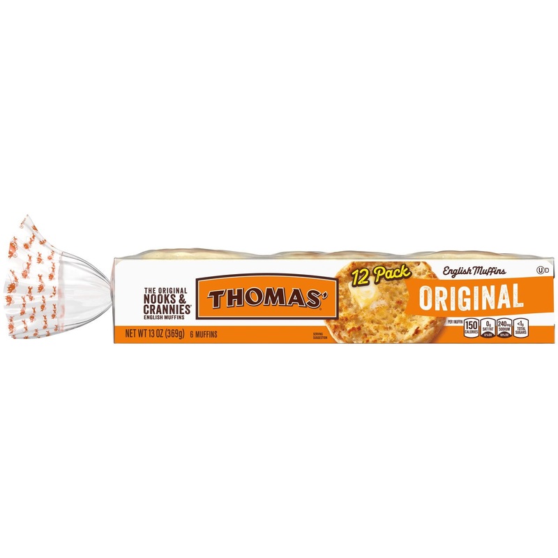 Thomas’ Original Nooks & Crannies English Muffins 12 ct.