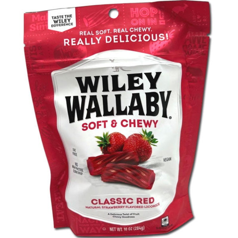 Wiley Wallaby Soft & Chewy Strawberry Licorice – 10oz