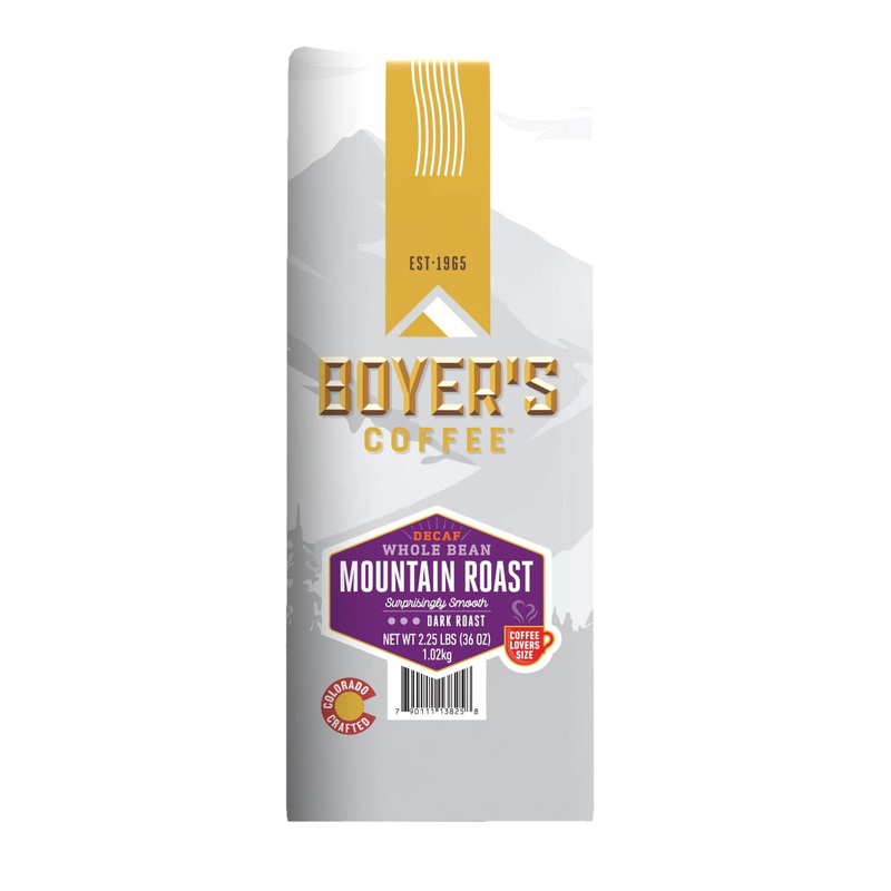 Boyer’s Coffee Mountain Roast Decaf Dark Roast Whole Bean, 36 oz.