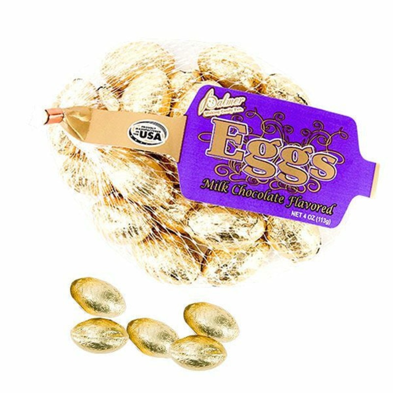 Chocolate Eggs Gold Foil Wrapped – 4oz